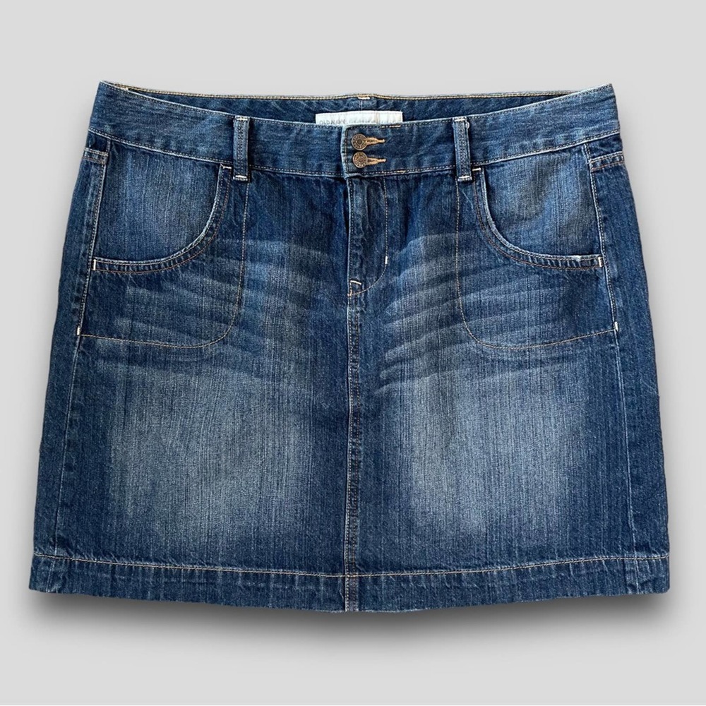 Old Navy Back Slit Denim Mini Skirt